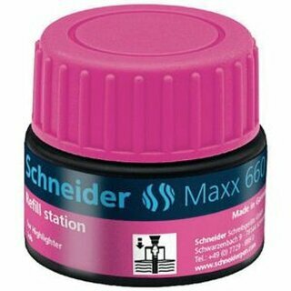 Nachflltinte Schneider Maxx 660, fr Textmarker Job 150, Inhalt: 30ml, rosa