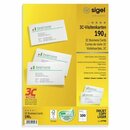 Visitenkarten Sigel 3C LP790, 85 x 55mm, 190g, wei,...