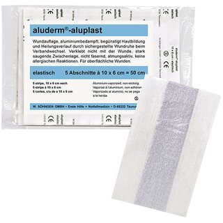 Pflasterstrips Shngen Aluderm 1009195, 50 x 6cm, 5 Stck