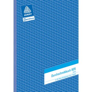 Durchschreibebuch, lin./bla., A4h, 2fach, Blaupap., wei, 2x50Bl.