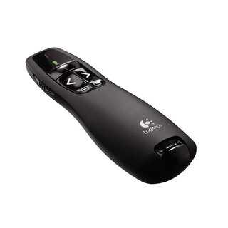 Logitech 910-001356 Presenter R400, wireless, 2,4-GHz, Reichweite: 15m, schwarz