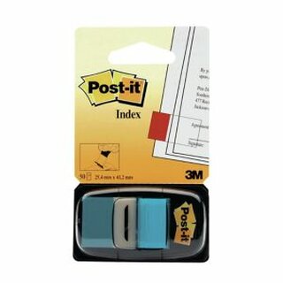 Haftmarker Post-it Index I680-23, 25,4 x 43,2 mm, 50 Haftstreifen, trkis