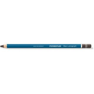 STAEDTLER Lumograph Graphit-Bleistift 100-8B, Blauer Sechskantschaft