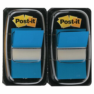 Index-Spender 3M Post-it 680, mit 50 Haftstreifen, 43,2x25,4mm, blau, 2 Stck