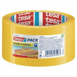 Packband Tesa tesapack 58643, 50mm x 50m, gelb