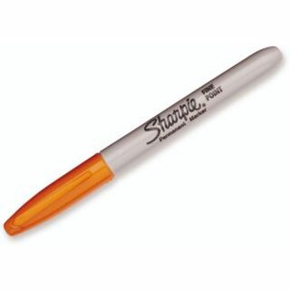 Sharpie Permanentmarker Fine 2025036, Rundspitze, F, 0,9 mm, orange 12 Stck