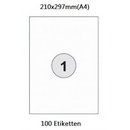 Tiefkhletiketten A4 210x297 100Blatt