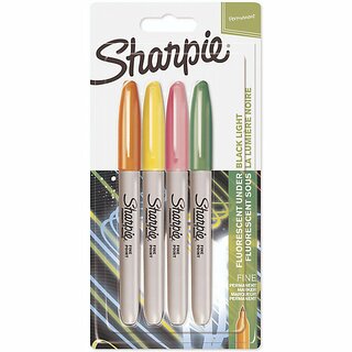 Sharpie Permanentmarker Neon Spitze F Blister sortiert 4 Stck