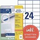 Universal-Etiketten Avery Zweckform 3490, 70x36mm (LxB),...