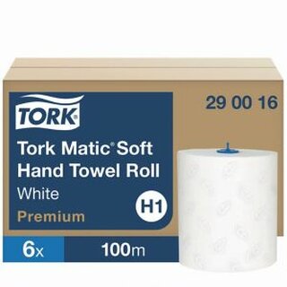 Handtuchrolle Tork Premium 290016, H1, 2-lagig,100m, 6 Rollen