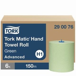 Handtuchrolle Tork Advanced 290076, 2-lagig, 150m, grn, 6 Rollen