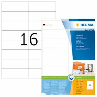 Etiketten Herma 4620 PREMIUM, 105 x 37mm (LxB), wei, 3200 Stck