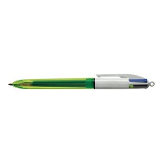 4-Farbkugelschreiber BIC 933948, 4 Colour Fluo, Strichstrke: 0,4mm