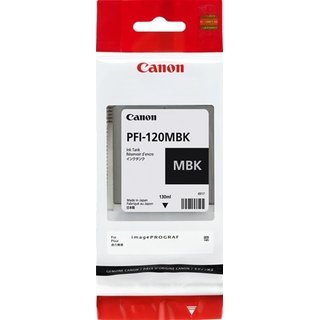 Tinte fr CANON PFI-120mbk Tintenpatrone Schwarz (Matt) 130ml