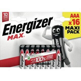 Energizer Batterie Max 426731, Alkaline, Micro, AAA, LR03, 16 Stck