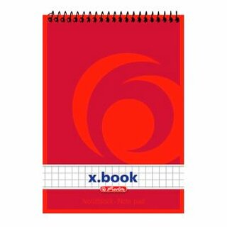 Spiralblock Herlitz 110635, A6, kariert, 50 Blatt