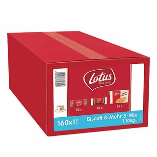 Lotus Gebckmix Biscoff, 3er Mix, einzeln verpackt, 160 Stck