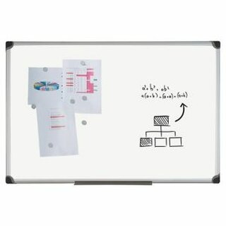 Weiwandtafel Bi-Office CR0401178 Classic, emaillierte Oberfl, Mae: 45 x 60cm