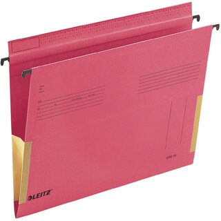 Hngetasche Leitz 1816, Serie 18, A4, mit Leinenfrschen, rot, 25 Stck