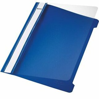 Schnellhefter Leitz 4197, A5, aus PVC-Folie, blau, 25 Stck