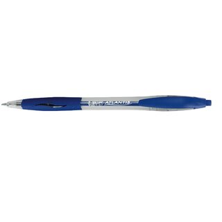 BIC Kugelschreiber Atlantis, Strichstrke 0,4mm, austauschbare Mine, blau