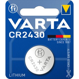 Batterie Varta 6430, Knopfzelle, CR2430, 3 Volt, Lithium, 10 Stck