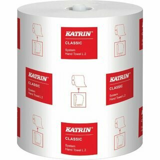 Handtuchrolle Katrin 460232, 2-lagiges Papier, wei, 6 x 200 Meter