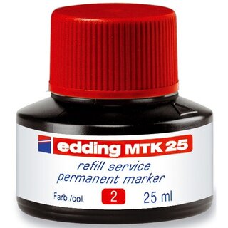 Nachflltusche edding MTK25, Inhalt: 25ml, rot