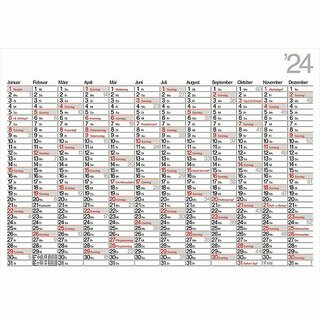 Bhner Plakatkalender DELTA K12, 12 M/1S, 98 x 68,5 cm, 2025