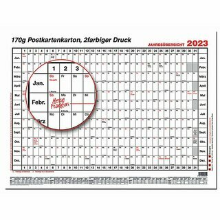 Gss Plakatkalender Nr. 3, Jahresplaner, 12 Monate, 42 x 29,7cm (A3), 2025