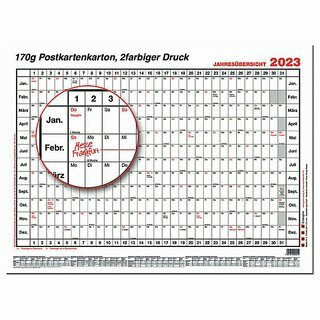 Gss Plakatkalender Nr. 5, Jahresplaner, 12 Monate, 96,5 x 60cm (A1), 2025