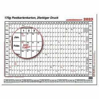 Gss Plakatkalender Nr. 5-1, Jahresplaner, 12 Monate, 140 x 84,1cm (A0), 2025