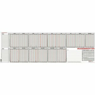 Gss Urlaubsplaner 12-55, 97,4 x 31 cm, fr 25 MA, leporello, faltbar, 2025