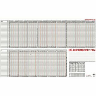 Gss Urlaubsplaner 12-30, 98,5 x 60 cm, fr 40 Mitarbeiter, 2025