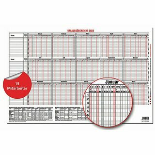 Gss Urlaubsplaner 12-54, 44,1 x 29,7cm, fr 15 MA, leporello, faltbar, 2025