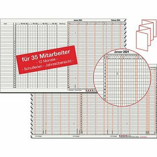 Gss Urlaubsplaner 12-22, 230 x 30cm, fr 35 MA, leporello, faltbar, 2025