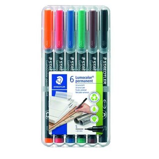 OHP-Stift Staedtler Lumocolor 313S, wasserfest, Strichstrke: 0,4mm, 6er Etui