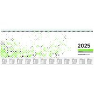 Zettler Tischquerkalender 137, 1W/2S, 36 x 10,5cm, grn, 2025