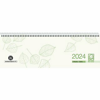 Zettler Tischquerkalender 146, 1W/1S, 30 x 10cm, grn, UWS, 2025