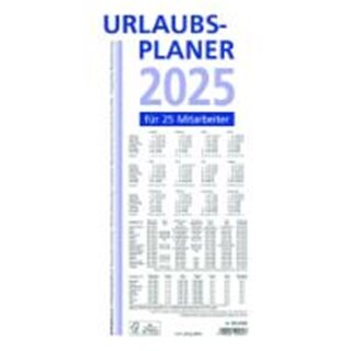 Zettler Urlaubsplaner 992, faltbar, 100 x 29,7 cm, fr 25 Mitarbeiter, 2025