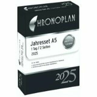 Chronoplan Jahresplaner 50205 Midi, 1T/2S, A5, Jahresset, 2025