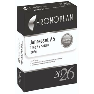 Chronoplan Jahresplaner 50206 Midi, 1T/2S, A5, Jahresset,...