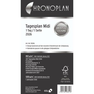 Chronoplan Jahresplaner 50246 Midi, 1T/1S, A5, Jahresset,...