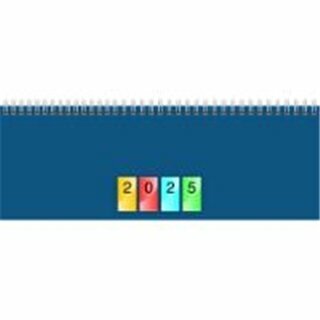 Brunnen Tischquerkalender 1077240995 DATAline, 1W/2S, 29,7 x 10,5cm, blau, 2025