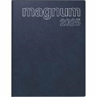 Rido-Ide Buchkalender 7027042385 Magnum, 1W/2S, 18,2 x 24cm, blau, 2025