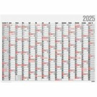 Glocken Plakatkalender Jahresplaner 5044312005, 68,5 x 98 cm, schwarz/rot, 2025