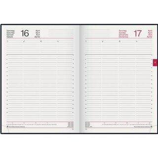 Rido-Ide Buchkalender 7027513905 Conform, 1T/1S, 21 x 29,7cm, A4, schwarz, 2025