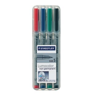 OHP-Stift Staedtler Lumocolor 311S, wasserlslich, Strichstrke: 0,4mm, 4er Etui