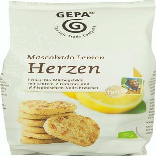 Gepa Bio Mascobado Lemon Herzen, 125 Gramm