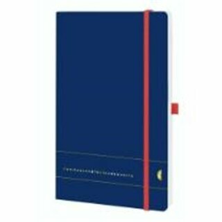 Chronobook Buchkalender 50485 Midi, 1W/2S, 13,5 x 21cm, Softcover, blau, 2025